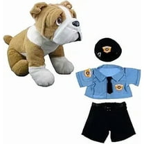 Plush Gear Buddy the Bulldog 16" Police Uniform Plush Toy - Soft & Cuddly Stuffed Animal with Police Outfit For Kids Gifts