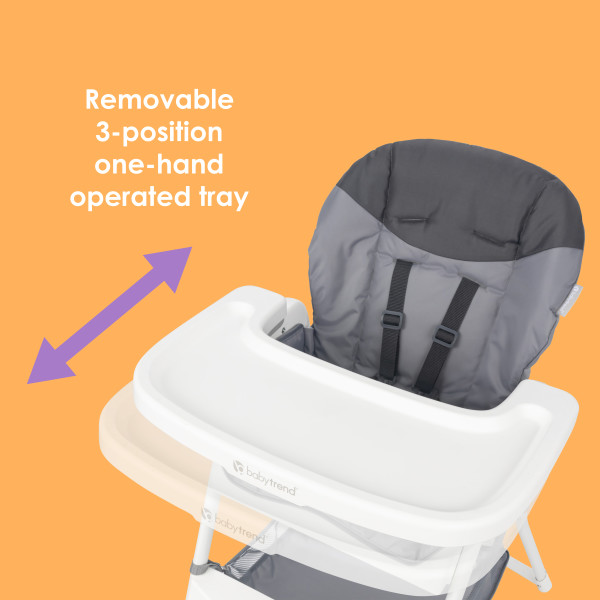 Baby Trend Flat Fold High Chair - Stellar Grey