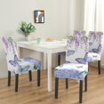 thumbnail image 2 of Tropical Butterfly Floral Dining Chair Covers Set of 4, Stretch Washable Polyester Kitchen Slipcovers, Removable Seat Protector for Gathering or Event, 2 of 7