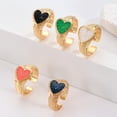 thumbnail image 6 of Elegant Adjustable Rings Opening Heart Shape Geometric Alloy Texture Suitable for Various Occasion, 6 of 13