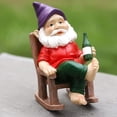 thumbnail image 1 of Gnomo de jardín al aire libre, decoración de jardín navideño con estatua de resina para jardín, humor divertido, 1 of 4