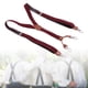thumbnail image 4 of para hombre con 4 ganchos giratorios Elástico Y trasero Heavy Duty 1" Belt Rojo Hugo tirantes para hombre, 4 of 9