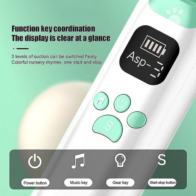 Aspirador nasal para bebés Limpiador de nariz eléctrico Succionador de mocos higiénico seguro para niños recién nacidos LingWen 9024735488620
