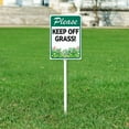 thumbnail image 3 of Soliyoahee Please Keep Off Grass Yard Sign with Stake 4.6x6inch Rustproof Aluminum Lawn Decorations Sign for Outdoor Road Street Garden Decor, 3 of 5