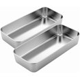thumbnail image 1 of Set of 2 Large Stainless Steel Bread Loaf Pan 13" x 5" Rectangle Nonstick Bak..., 1 of 5