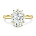 thumbnail image 2 of ESTE ORIGIN 2.00Ct Oval Cut Moissanite Engagement Ring – Halo & Cathedral Setting in 10K Yellow Gold for Women, 2 of 7