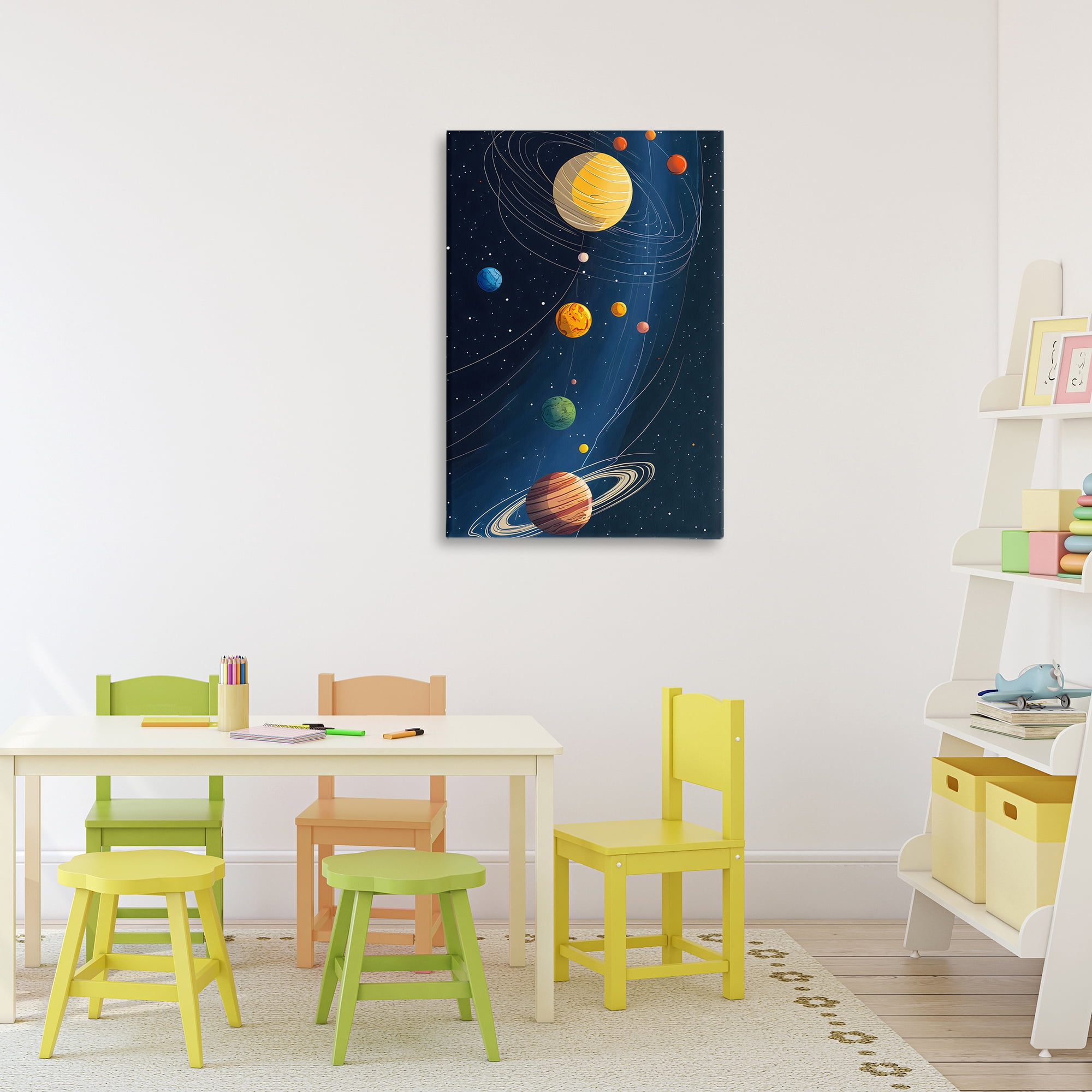 Stupell Industries Planets Aligned in Celestial Orbit Canvas Wall Art, design by Creative Studio
