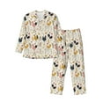 thumbnail image 1 of Balery Cartoon Chickens Pijama para Hombre de Dos Piezas con Manga Larga, Conjunto de Dormir y Descanso Suave con Bolsillos-Large, 1 of 7