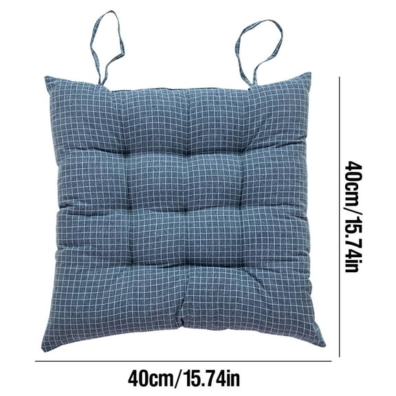 Ycandiee Seat Cushion for Chair, 15x15in Seat Cushions for Office Chairs Comfortable Dining with Ties, Non Slip Desk Chair Cushion for Kitchen, Seat Cushion for Indoor Seat