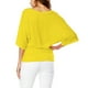 thumbnail image 3 of MKLEKYY Playeras Oversize Camiseta Holgada Con Cuello En V Y Mangas Murciélago Para Mujer, Talla Grande, Dobladillo Doblado, Lisa, Talla Grande Talla XL, 3 of 3