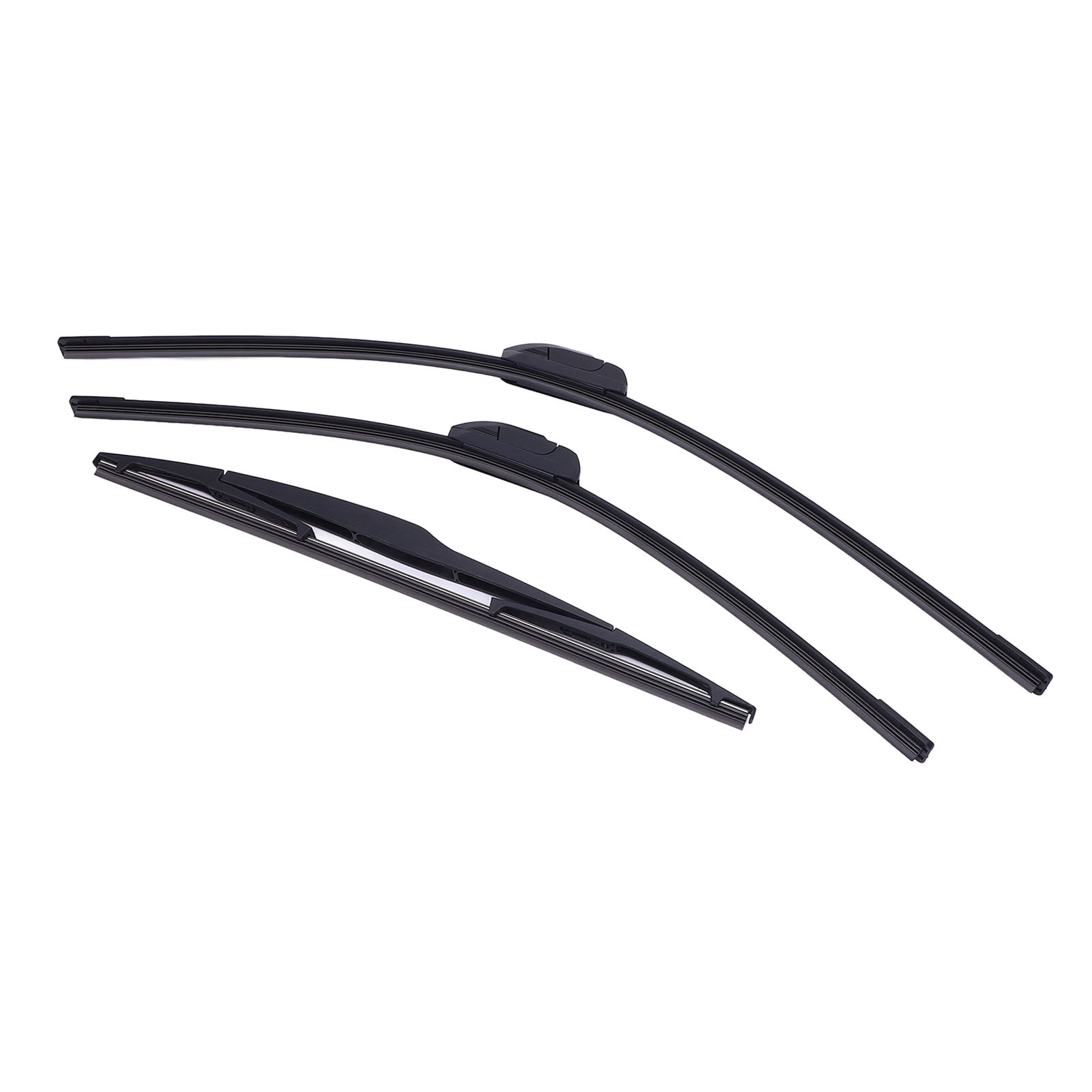 Windshield Wiper Blades Set, Left Hand Drive Reduce Noise Car Windshield Wiper Blades 26in 22in 16in Rubber Weather Proof  for Vehicle