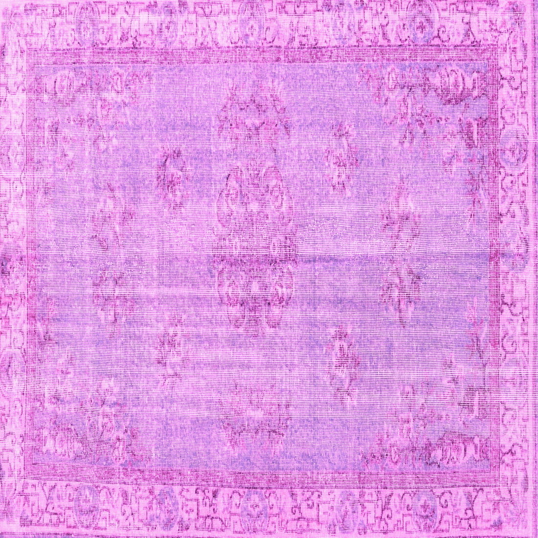 Ahgly Company Indoor Square Persian Pink Bohemian Area Rugs, 4' Square ...
