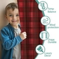 thumbnail image 3 of Blackout Kids Curtains,Red Black Checkerboard Checkered Pattern Childrens Insulated Curtains Set Of 2,Bedroom Essentials,Toddler Room Decor 42"x54", 3 of 5