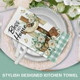 thumbnail image 6 of with God All Things are Possible Christian Kitchen Dish Towels Set of 2, Religious Cross Flower Easter Drying Hand Towels Baking Cooking Cloth, Spring Summer Plaid Farmhouse Home Decor 18 x 26, 6 of 6