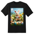 thumbnail image 2 of Plus Size Shirt for Women Oversized Black Tops for Women Short Sleeves Shirt for Women Easter T Shirt Crewneck Shirt for Women M, 2 of 5