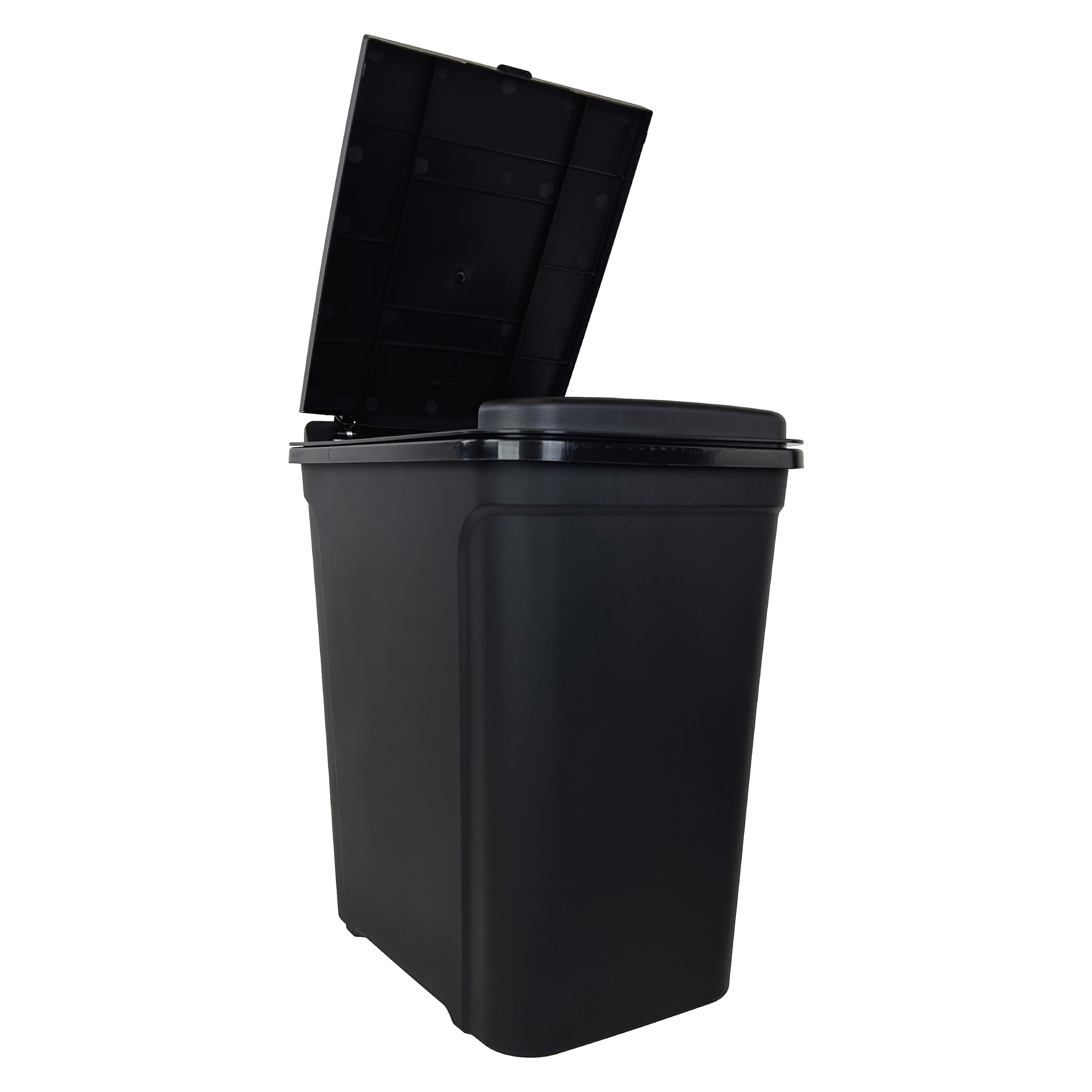 Mainstays Touch Top Black Trash Can 7.6 Gallon Plastic Wastebasket