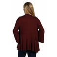 thumbnail image 3 of 24seven Comfort Apparel Bell Sleeve Flared Open Front Maternity Cardigan, 3 of 4