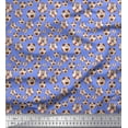 thumbnail image 1 of Soimoi Polyester Crepe Fabric Cartoon Football Sports Print Fabric by The Yard 52 Inch Wide, 1 of 3