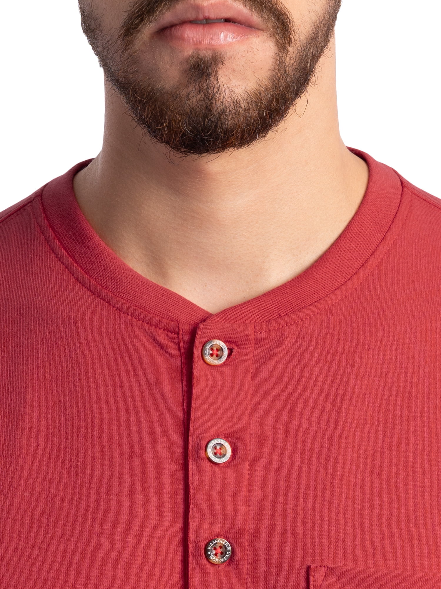 Wrangler Short Sleeve Henley Pocket Work Shirt