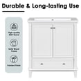 thumbnail image 4 of 30" Bathroom Vanity with Single Sink Combo, Modern Undermount Bathroom Sink Cabinet, Wood Bathroom Dresser Storage Cabinet with Doors and Drawer, White, 4 of 9
