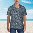thumbnail image 4 of Lsque Small White Flowers pattern Hawaiian Shirt for Men, Unisex Summer Beach Casual Short Sleeve Button Down Shirts-X-Large, 4 of 9