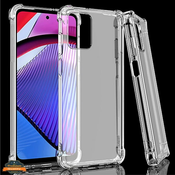 Xpression Cover for Motorola Moto G Power 5G 2023 Hybrid TPU [Four-Corner Protective] Rubber Shockproof Bumper Transparent Phone Case - Clear