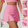 thumbnail image 5 of Minivestido de yoga de cintura alta de primavera y verano de Zhecre, minifalda transpirable para correr, fitness, tenis, falda deportiva antiexposición, 5 of 5
