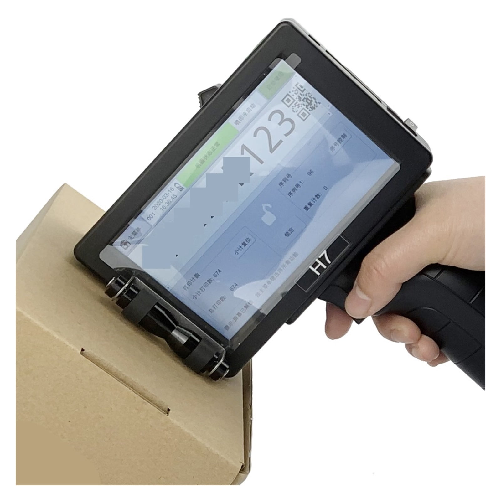 Portable Thermal Handheld Inkjet Printer, Glass Carton Metal Plastic Printing, 1mm-12.7mm 2D Code Label Barcode Printer ,Multifunction Inkjet Printer