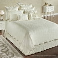 thumbnail image 2 of Vienna Oversized Light Cream Woven Matelasse Scroll Bedding Queen Coverlet Set, 2 of 3