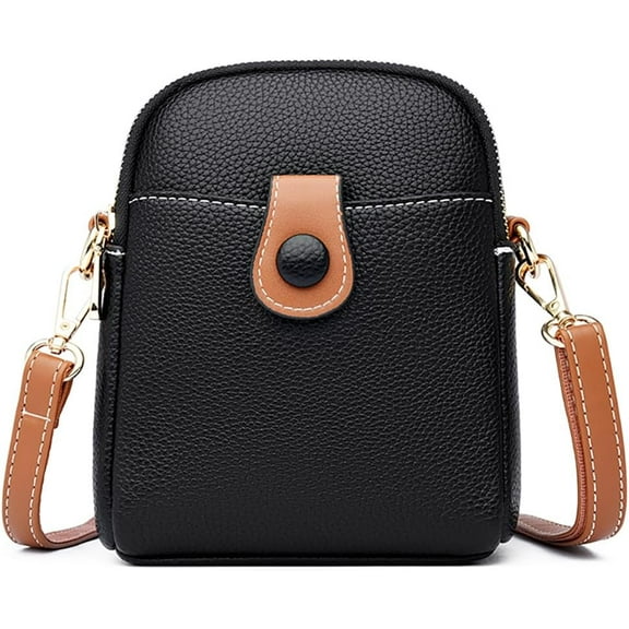 Small Crossbody Bag for Women Genuine Leather Cell Phone Purse Lightweight Shoulder Bag Vintage Daily Wallet Bag