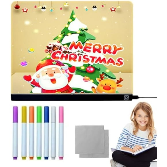 LED Note Board,LED Drawing Pad | Rewritable Glow Acrylic Memo Note for Learning Education Entertainment Crafts Games