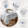 thumbnail image 5 of Blue Floral Spring Table Cloth Waterproof Tablecloths, Farmhouse Poppy Botanical Tablecloth Dining Table Cover for Kitchen Party Tabletop Outdoor, Rectangle Tablecloth 52x70 Inch, 5 of 9
