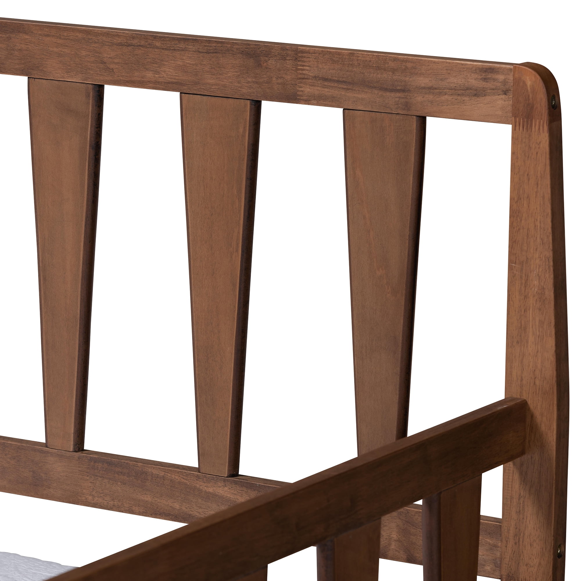 Baxton Studio Midori Modern and Contemporary Transitional Walnut Brown Finished Wood Twin Size Daybed with Roll-Out Trundle Bed