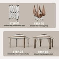 thumbnail image 5 of 11×11ft Outdoor Canopy Gazebo ,Lofka Waterproof Outdoor Gazebo Shelter with Mosquito Net and Adjustable Height for Outdoor Lawn, Garden, Backyard , Beige, 5 of 10