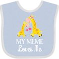 thumbnail image 3 of Inktastic My Meme Grandma Loves Me Giraffe Boys or Girls Baby Bib, 3 of 4