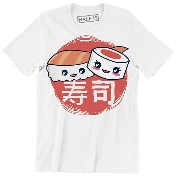 Two Sushi Pieces With Eyes And Some Japanese Letters Men's T-Shirt