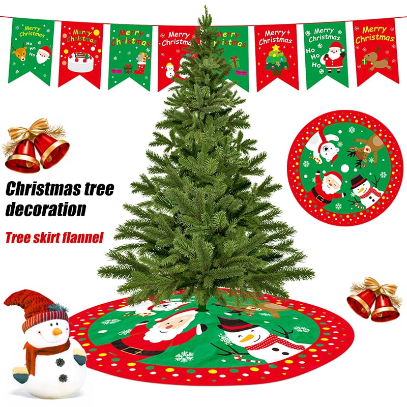 Xmas Tree Skirt Autumn Bright Maple Leaves Christmas Tree Skirt Small Christmas Tree Mat 35.4 Inch for New Year Home Holiday Decorations Indoor Outdoor 