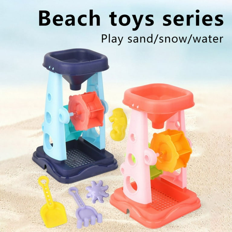 2set Kids Beach Toys Sand Toy Set Water Play Toys Sand Toys for Toddlers Age 1 5 Increase Children s Hands on Ability Red Blue