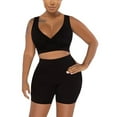 thumbnail image 4 of FAHXNVB Workout Sets for Women 2 Piece Twist Front V Neck Sports Bras with High Waist Biker Shorts Exercise Gym Yoga Outfit 2025, 4 of 6