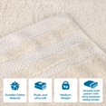 thumbnail image 6 of Superior Hays Cotton Plush Soft Bath Towel Set of 2 , Ivory, 6 of 12