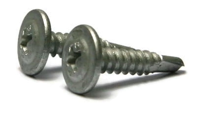 1//4-14 x 2 BSD Thread Self Drilling Screws Phillips Flat Head #3 Point Low Carbon Steel Zinc Plated Pk 500 FT