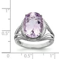 thumbnail image 2 of Sterling Silver Rhodium Pink Quartz Ring QR3085PQ, 2 of 2