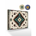 thumbnail image 2 of Red Teal Brown Southwestern Wall Art for Living Room,Canvas Picture Wall Decor for Bathroom Bedroom,Ethnic Geometric Boho Retro Painting Artwork for Office Kitchen Hallway Dining Room Decor 16"x20", 2 of 8