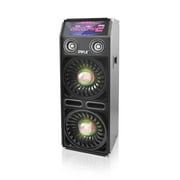 PYLE PSUFM1065P - Disco Jam 2 Passive PA Speaker System, Flashing DJ Lights, Dual 10-Inch Woofers, Dual 3-Inch Tweeters, 1200 Watt (Works with Active Speaker Model: PSUFM1068BT)