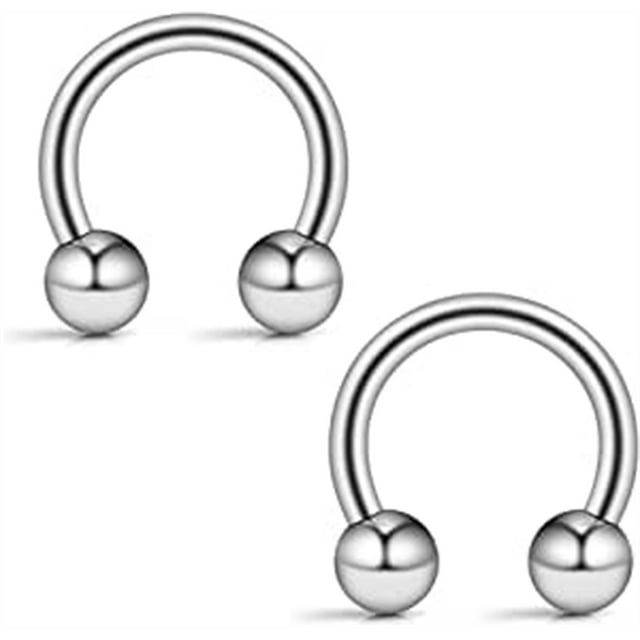Briana Williams 12G Horseshoe Circular Rings Nose Septum - Walmart.com
