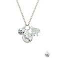 thumbnail image 2 of Delight Jewelry Silvertone Good Luck Disc with Cutout Four Leaf Clover Let Things Go Fall Zoey Charm Necklace, 28", 2 of 4