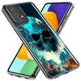 thumbnail image 2 of MUNDAZE Samsung Galaxy Z Fold 4 Blue Apocalypse Cyberpunk Skull Feather Double Layer Phone Case Cover, 2 of 5