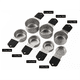 thumbnail image 2 of Juego de 16 tazas y cucharas medidoras magnéticas de acero inoxidable, color negro, 2 of 5