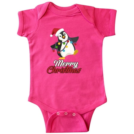 

Inktastic Merry Christmas Penguin Gift Baby Boy or Baby Girl Bodysuit