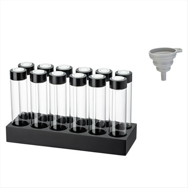 Frascos de Vidrio Monodosis con Válvula de Aroma de Borosilicato, Herméticos y Sellados, con 12 Orificios para Café Expreso y Granos de Café.